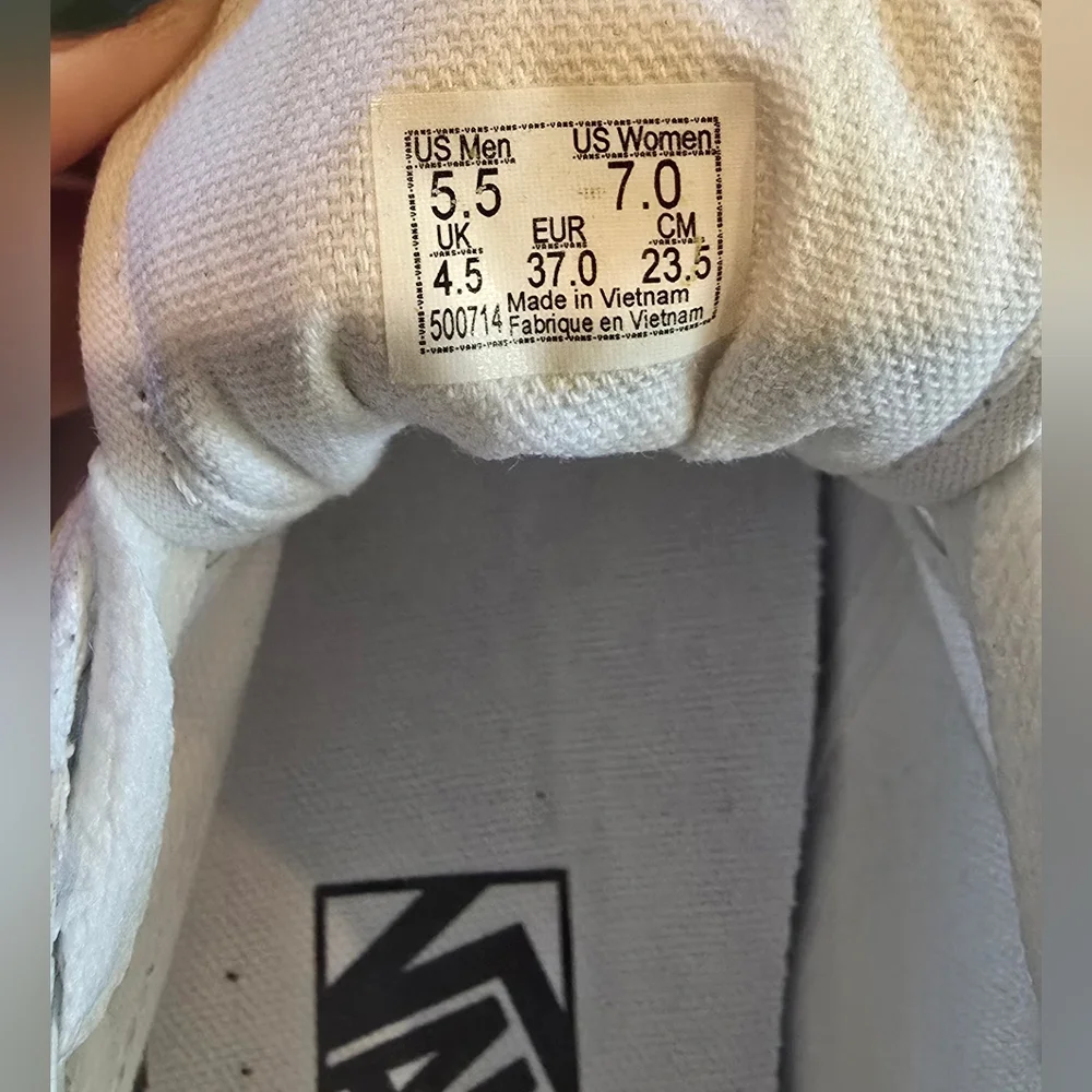 Van's White Platform Sneakers - Picture 9 of 9